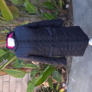 Roxy small black long lightweight puffer